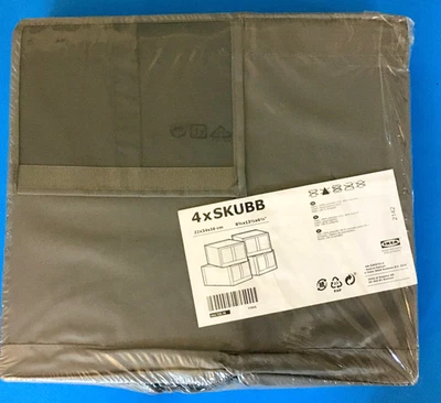 Ikea Shoe Storage Boxes Package of 4 Skubb Gray - Image 1 of 4