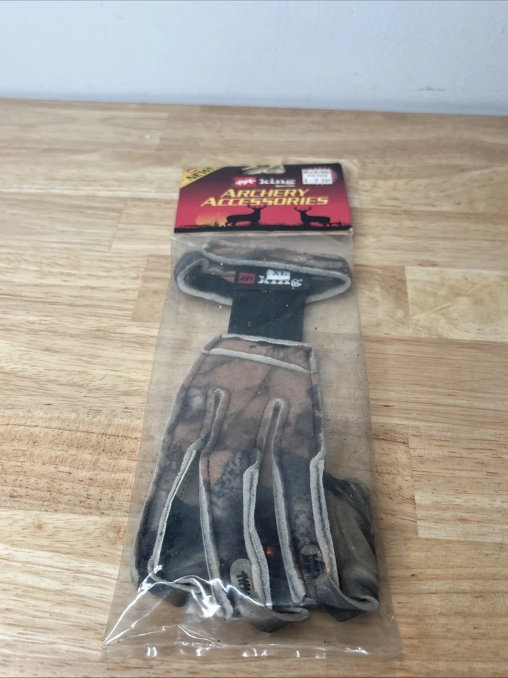 PSE KING Leather w/ Calf Skin Tips 3 Finger Shooting Glove sz XL NEW 4222BUXL - Image 1 of 3