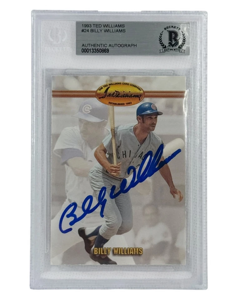 Billy Williams Autografiado 1993 Ted Williams #24 Beckett Autenticado Foto 1 de 1