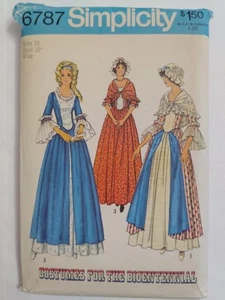 Vestido Gorro Mantón Disfraz 16 Simplicidad 6787 Costura Patrón Corte De Colección Pradera - Imagen 1 de 9