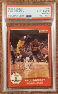 1983 Star #48 Paul Pressey Milwaukee Bucks Basketball Karte PSA/DNA 9 Auto RC - Bild 1 von 3
