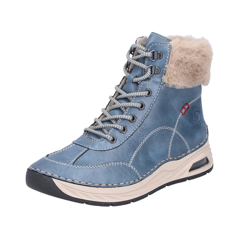 Rieker Damen Stiefelette High Top Sneaker mit Plüsch und Warmfutter 44530