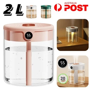 2L Air Humidifier LED Ultrasonic Cool Mist Purifier Steam Night Light Home USB - Picture 1 of 24