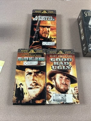Clint Eastwood VHS Sealed Trilogy MGM Good Bad Ugly, Fist Full Dollars, Few More - Image 1 of 4