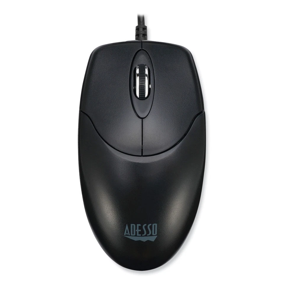 Adesso IMOUSEM6TAA Full Sized Left/Right Hand Use USB Desktop Mouse - Black New - Image 1 of 4