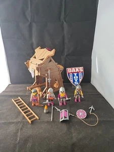 Playmobil 4439 Barbarian Siege Tower Battering Ram With 4 Knight Figures - Picture 1 of 7
