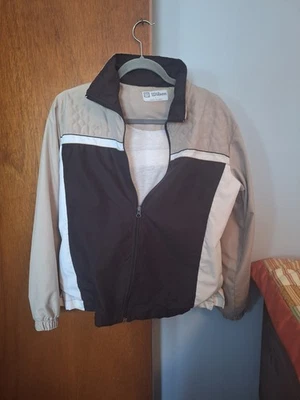Wilson Vintage Tennis Beige, White, And Navy Windbreaker Size M - Image 1 of 4