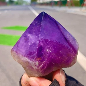 167G Natural Amethyst Quartz Crystal Single-End Terminated Wand Point Healing - Picture 1 of 20