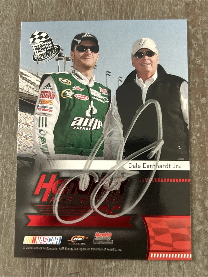 2009 Press Pass Hendrick Motorsports Dale Earnhardt Jr. Red Jimmy Johnson Signed - Image 1 of 1