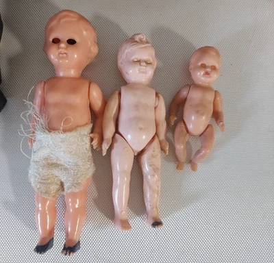 MINI bambole  anni 50-60, celluloide-QUERZOLA-GUGLIELMI  Made In Italy-- (BC1) - Immagine 1 di 2