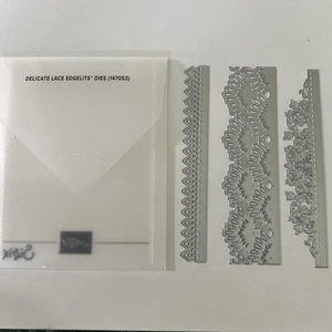 Stampin Up DELICATE LACE EDGELITS fustelle - splendide e dettagliate! 147053 - Foto 1 di 3