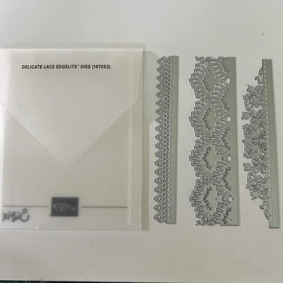 Stampin Up DELICATE LACE EDGELITS Dies - Gorgeous & Detailed! 147053 - Image 1 of 3