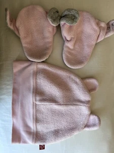 Zutano Hat beanie Slippers Booties Set Pink 18 months/ 24 Months - Picture 1 of 4