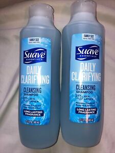 Lot of 2 Suave Daily Clarifying Cleansing Shampoo 22.5 FL. Oz. (665 ML) each