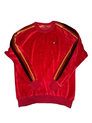 Aviator Nation Velour Five Stripe Classic Sweatshirt Relaxed Medium Unisex - Image 1 of 4