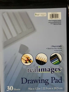 Pacon Real Images Drawing Pad 9x12 Heavyweight For Dry Media Stay Bright White - Picture 1 of 1