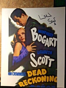 LIZABETH SCOTT FILM NOIR 8x10 PHOTO SIGNED GUARANTEED HUMPHREY BOGART - Picture 1 of 2
