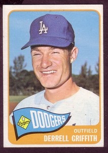 1965 TOPPS DERRELL GRIFFITH CARD NO:112 NEAR MINT CONDITION