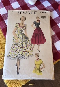 Vintage 1940’s Tiered Skirt Dress Pattern - Picture 1 of 7