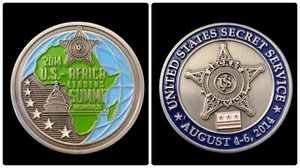 2014 U.S. - Africa Leaders Summit Washington D.C. Secret Service Challenge Coin - Picture 1 of 4