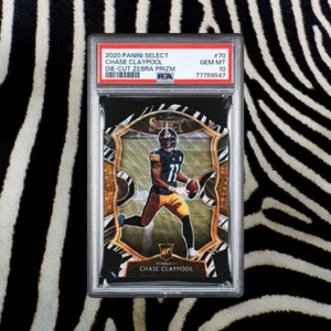 Chase Claypool - 2020 Panini Select Die-Cut Zebra Prizm - PSA 10 rookie - Pop 3 - Picture 1 of 4
