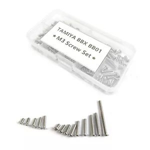 New Stainless Steel M3 Hex Screws Kits For Tamiya BB01 BBX BB-01 1/10 RC Buggy - Picture 1 of 8