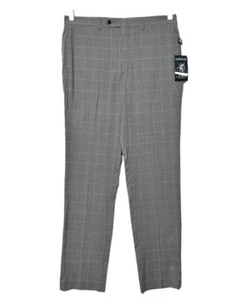 Lauren Ralph Lauren Mens Classic Ultra Flex Gray Windowpane Dress Pants Sz 34 - Picture 1 of 3