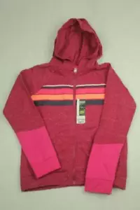 NEW Girls Hooded Jacket Large 10 - 12 Graphic Full Zip Fleece Hoodie Activewear - Picture 1 of 4