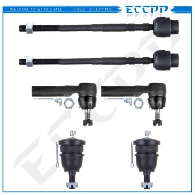 6pcs Front Tie Rod Ends Ball Joints For Buick LeSabre Oldsmobile 88 Bonneville - Imagem 1 de 4