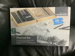Crelando 26 piece charcoal set drawing writing and sketching brand new sealed - Picture 1 of 8