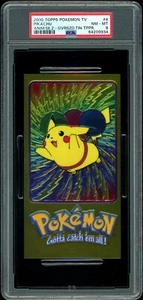 2000 Topps Pokemon TV Pikachu Oversized Jumbo Tin Topper #4 PSA 8 - Picture 1 of 2