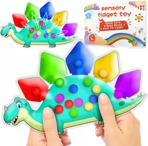 Giocattolo sensoriale assortimento colori dinosauro cesto pasquale peluche regalo per bambino attivo - Foto 1 di 12