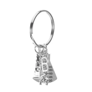 Microscope Key Ring Biology Themed Accessory Custom Keychain Pendant - Zdjęcie 1 z 12