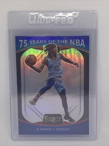 2022 Panini Select Ja Morant 75 Years Of The NBA Silver Prizm Refractor Grizzles - Bild 1 von 6