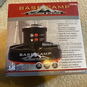 BASE CAMP OUTDOOR SYSTEMS F235100 TENT FAN WITH LED LIGHT - Picture 1 of 8