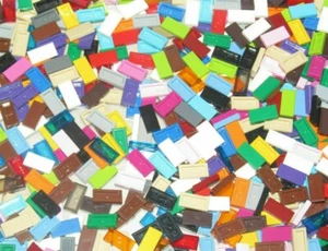 Lego ® Lot 50 Plaque Lisse 1x2 Plate w Groove Mix Color 3069 NEW - Picture 1 of 1