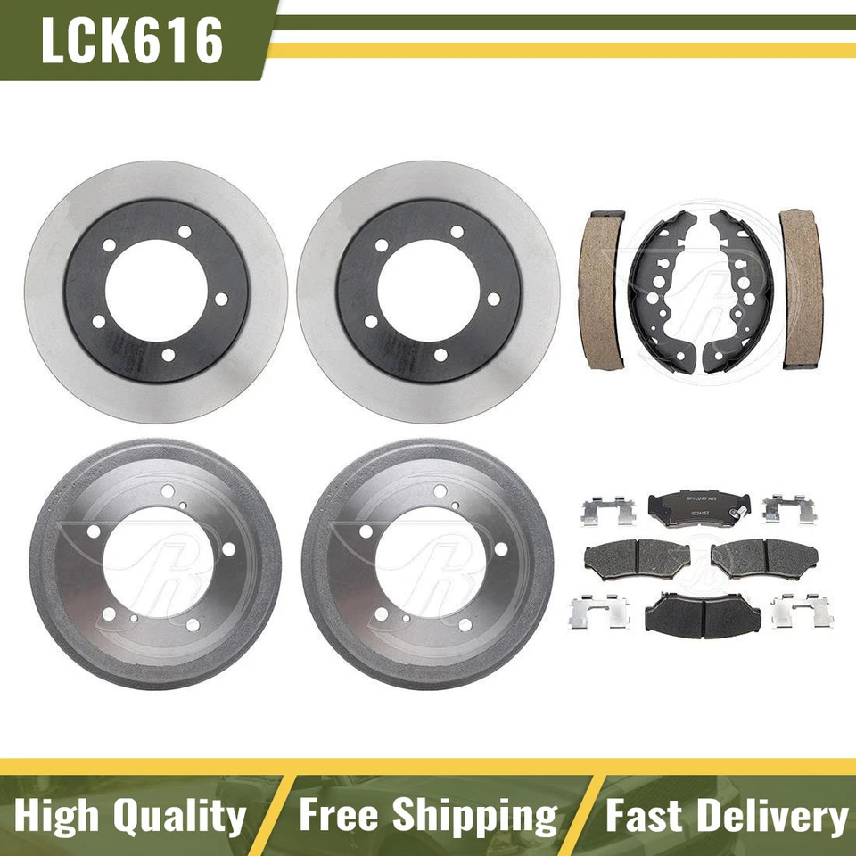 Se adapta a rotores de freno y pastillas de freno Chevrolet Tracker 2000-2004 + tambores de freno y zapatas Foto 1 de 4