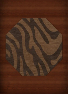 Yellow Swirls Lines Stripes Transitional Area Rug Animal Print DV2 - Image 1 of 2