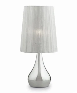 Lampada da tavolo Eternity TL1 Big - Ideal Lux - argento abat-jour - Foto 1 di 6