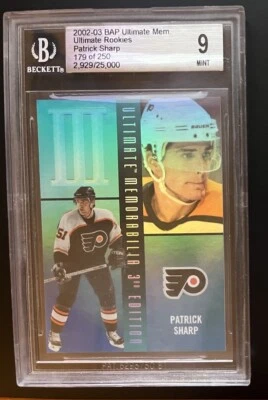 PATRICK SHARP 2002-03 BAP Ultimate Rookies *BAS 9* #12/Flyers/RC - Image 1 of 2