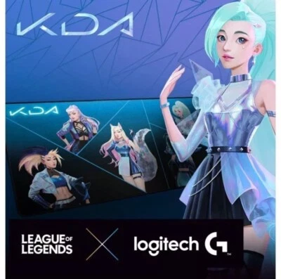 Logitech G G840 LoL K/DA Gaming Mouse Pad Super Large XL Black - Image 1 of 4