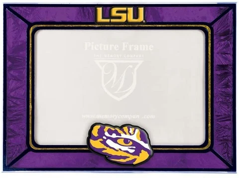 LSU Tigers Art Glass Picture Frame Cover