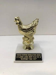 BBQ Chicken Wing Cook-Off 6" Trophy Award  FREE Custom Engravig *Support the Vet - Picture 1 of 2