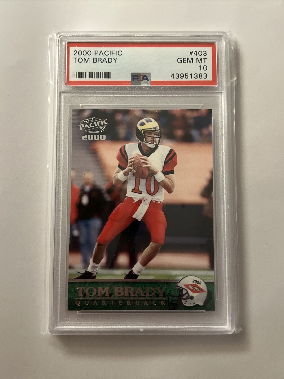 Tom Brady 2000 Pacific #403 PSA 10 GEM MINT Rookie Card RC