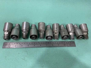 Pack of 11 parker Hydraulic hose crimp fittings5/8” Hose to 1/2” Male NPT - Picture 1 of 4