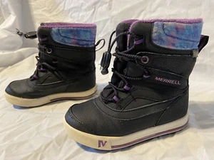 Merrel Toddler Girls Waterproof Snow Boots Size 10 - Picture 1 of 9