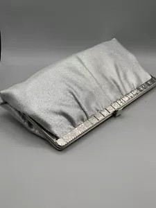 Silver Clutch, Metallic Evening Purse w/chain - THE bag of the 60s, Vintage - Picture 1 of 7