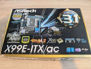ASRock X99E-ITX/ac Mini-ITX Intel X99 LGA2011-3 DDR4 SATA3 M.2 Mainboard in OVP - Bild 1 von 5