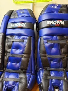 Brown Hockey Jb211 Goalie Pads Größe 32" Illusion blau schwarz - Bild 1 von 15