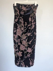 Lulu's Damen Kleid Größe M trägerlos blau mit rosa Blumenmuster - Bild 1 von 4